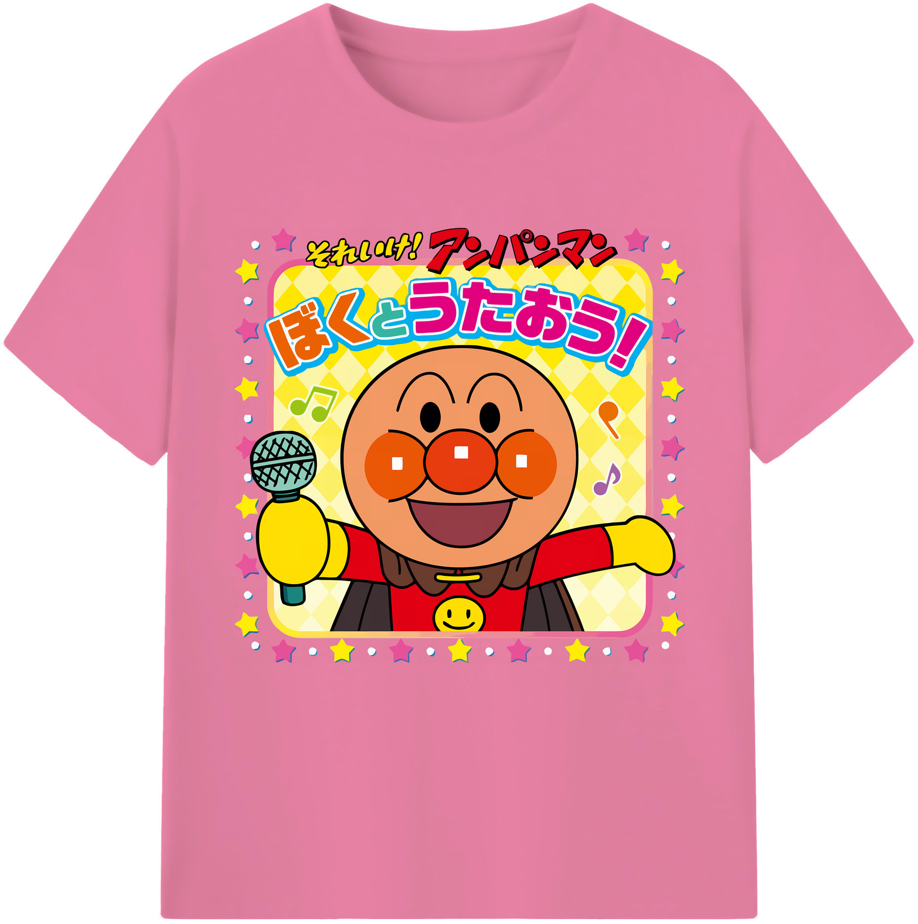 （画像用） アンパンマン Anpanman 綿100％半袖Tシャツ（フロントプリント）